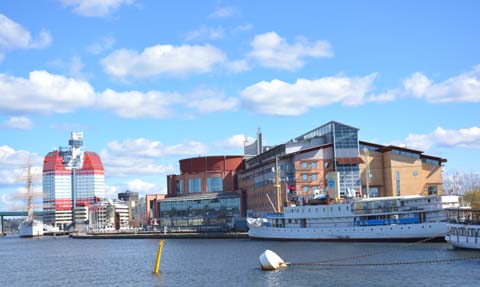 Blick auf Lilla Bommen und die Oper